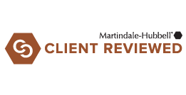 Martindale-Hubbell Client Reviewed badge.