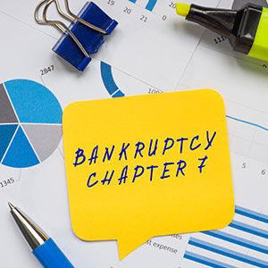 Bankruptcy Chapter 7 chart with financial graphs, for Charles Town attorney.
